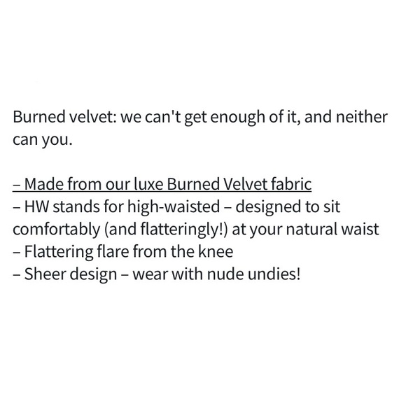 BLACKMILK Burned Velvet HIGH WAIST FLARE PANTS! - Picture 7 of 9